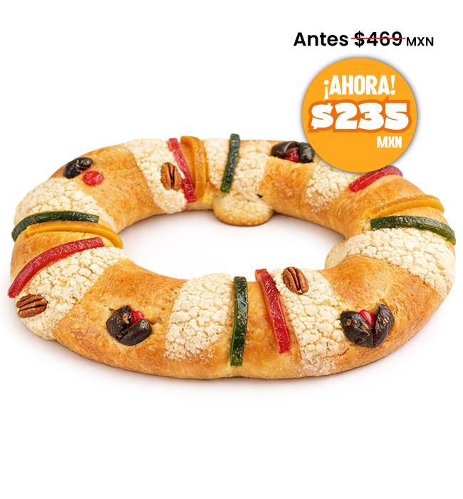 Rosca de Reyes Grande Tradicional Rellena