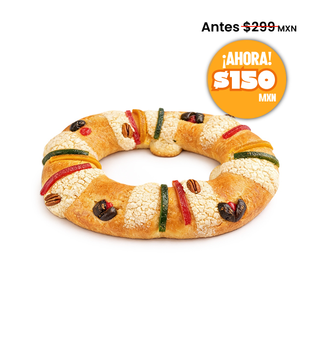 Rosca de Reyes Chica Tradicional Rellena