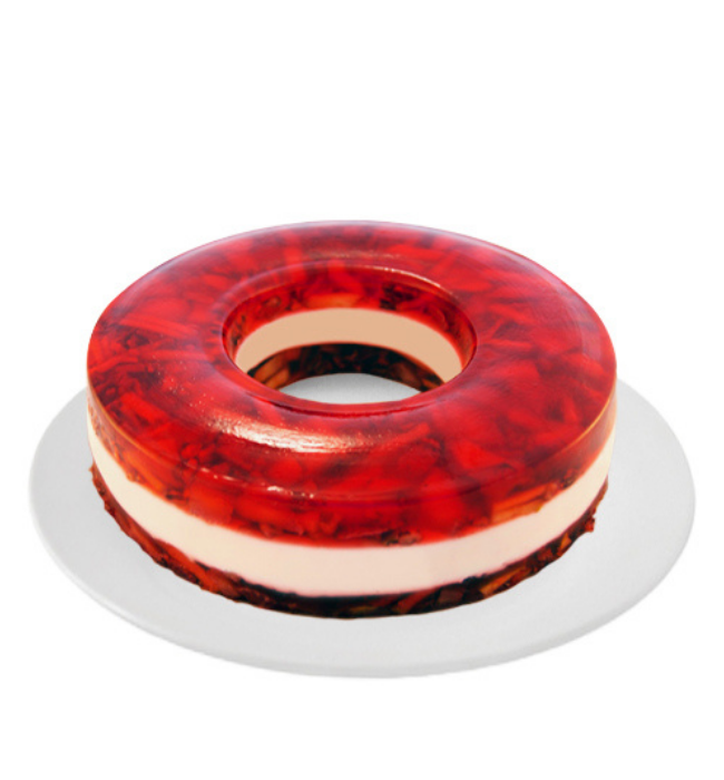 Gelatina de frutas con queso