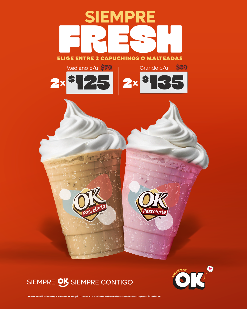 Combo 2 malteadas o 2 Capuchinos frios